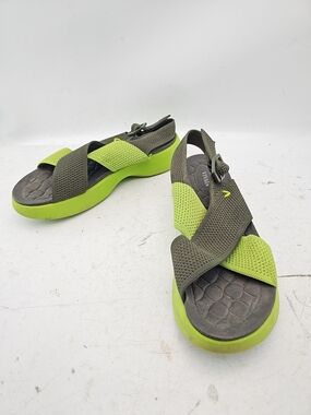 Vivaia Women's Green Knit Platform Sandals Size 43